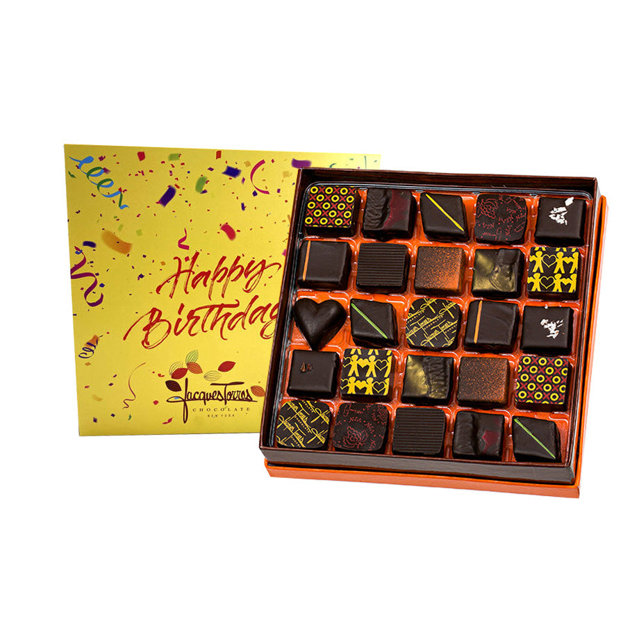 Dark Chocolate Bonbons With Happy Birthday Sleeve