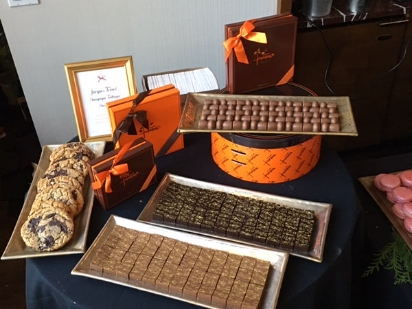 Spread of Jacques Torres Chocolate Bonbons, Cookies and Truffles