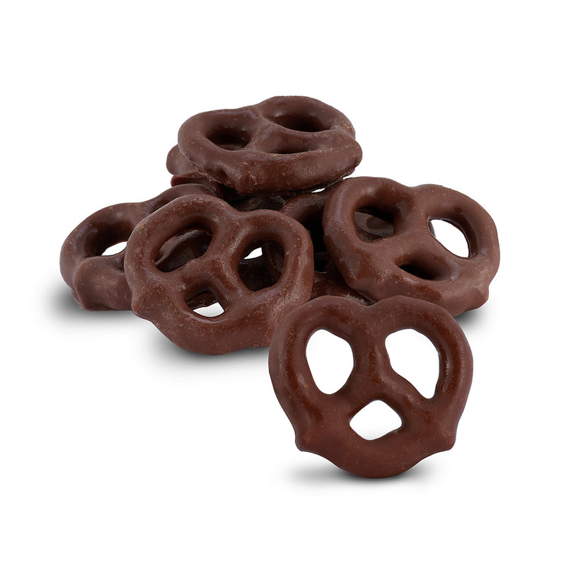 Close up of Milk Chocolate Pretzels -Jacques Torres Chocolate