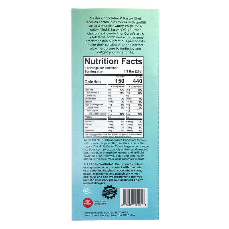 Fruity Cereal Bar Back of Box