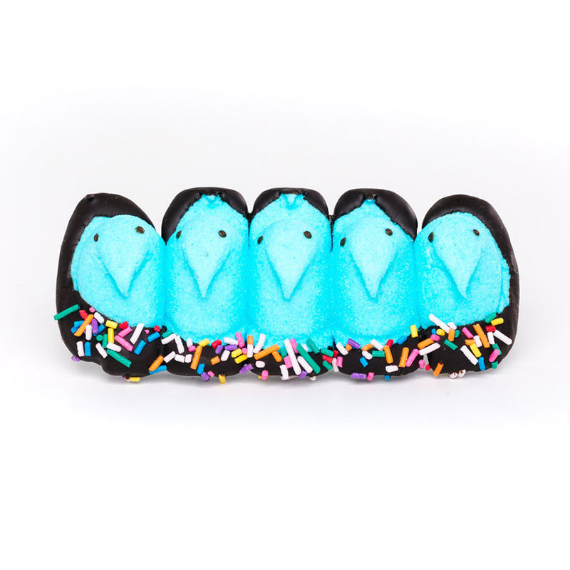 Chick Peeps with dark chocolate and sprinkles by Jacques Torres